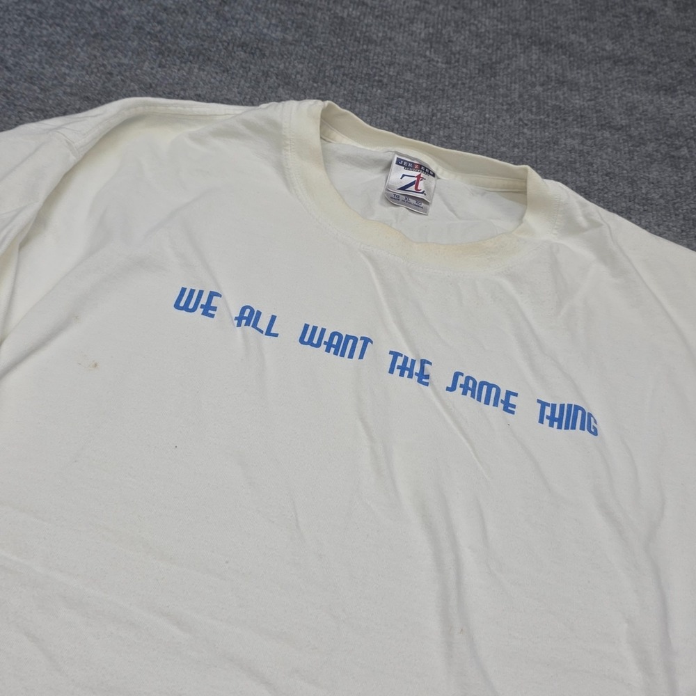 Vintage Gooner Graphic T-Shirt Men's XL White Spellout REELSEXXX Y2K